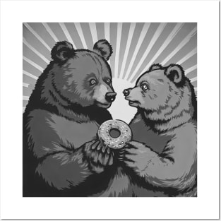 Liberated, not stolen - Bears after raid on doughnut van Posters and Art